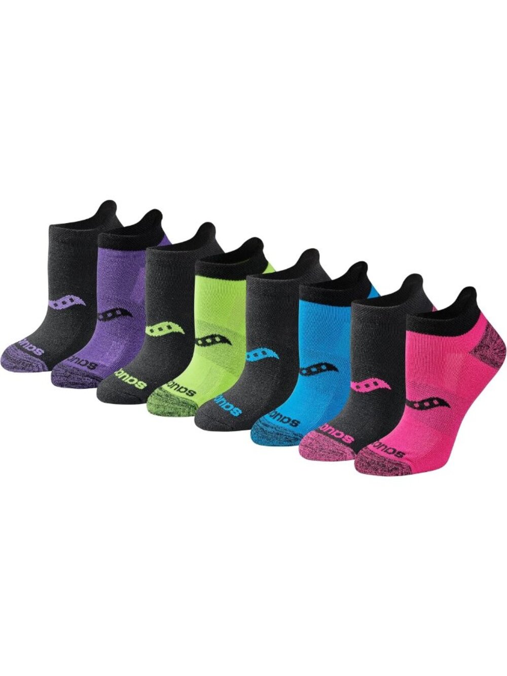 High-Performance Women's Athletic Socks with Heel Tab, S-L Sizes, 8-24 Pairs